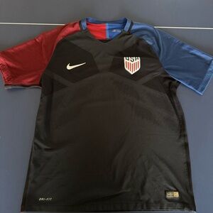 Nike Men's Black and Blue Casual Button Down Shirt